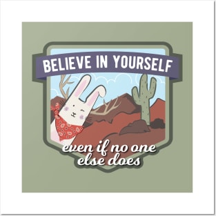 Believe in Yourself Jackalope - Desert Southwest Posters and Art